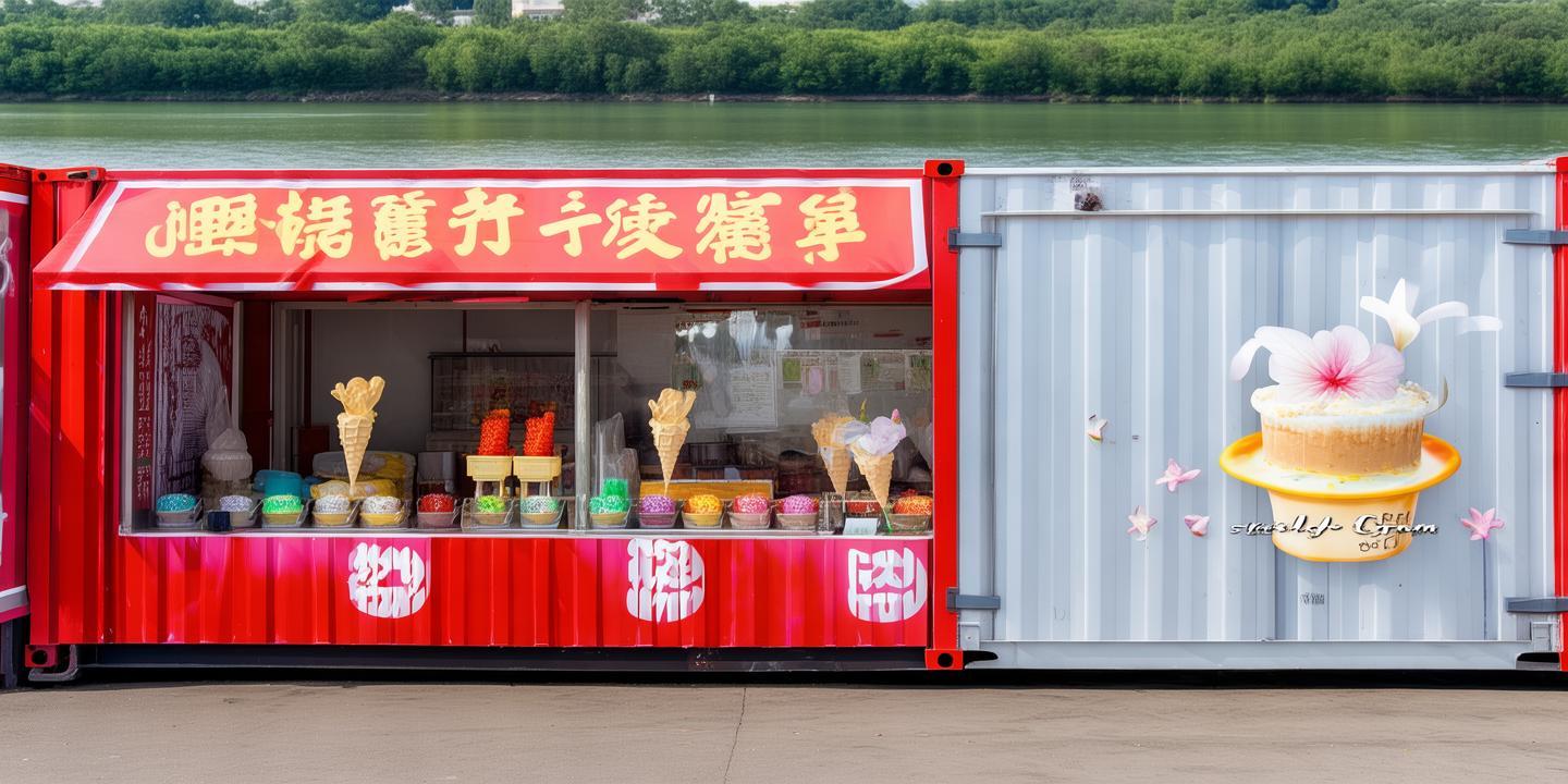 黄河边集装箱快闪店卖“百合冰淇淋”,成小红书爆款打卡点